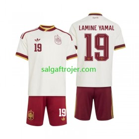 Spanien Lamine Yamal 19 Fodboldtrøjer Børn Udebanesæt World Cup 2026 Kort ærmer